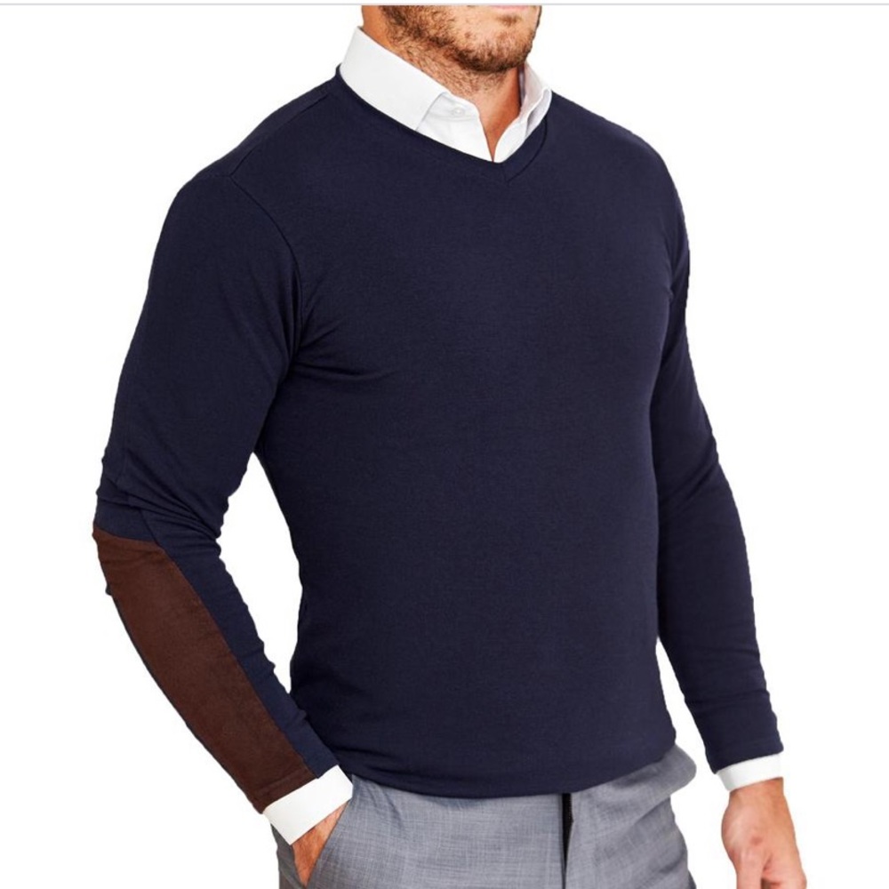 NWT State and Liberty Blue VNeck Sweater
